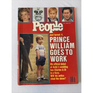 Vtg People Magazine July 7 1986 Prince William Cover Princess Diana Charles Ozzy